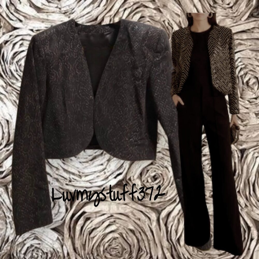 🖤🔥🖤 Gorgeous Vintage Black Leather Danier Cropped Jacket